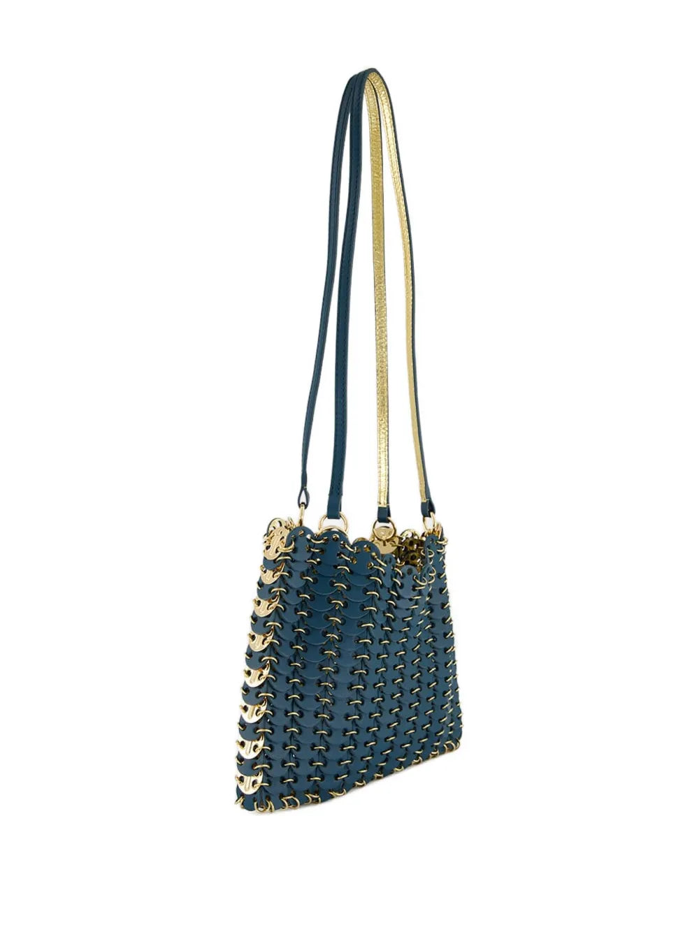 RabanneTeal 1969 Reversible leather shoulder bag