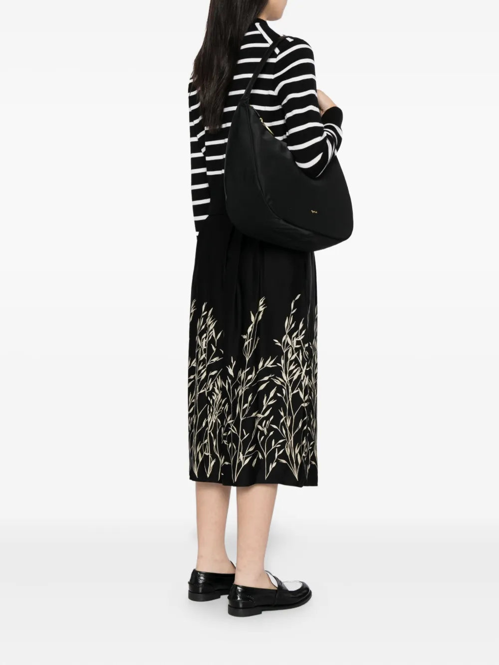 agn? b. large logo-plaque shoulder bag