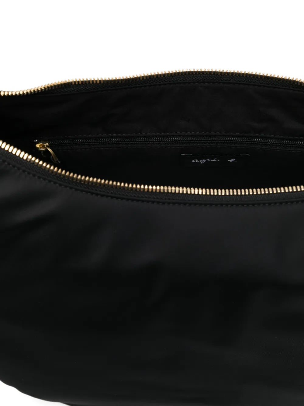 agn? b. large logo-plaque shoulder bag