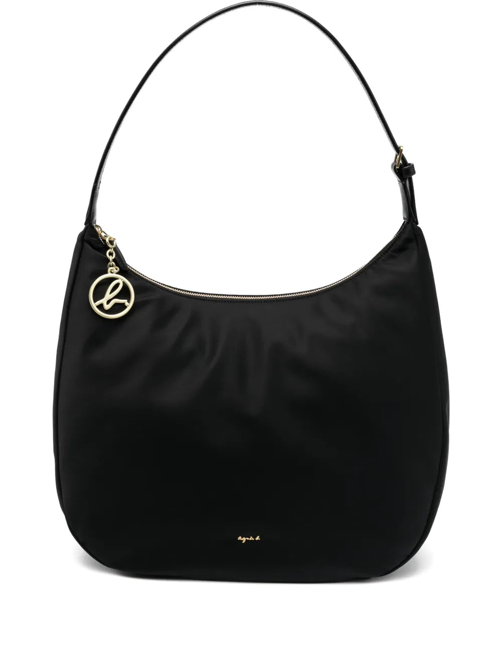 agn? b. large logo-plaque shoulder bag