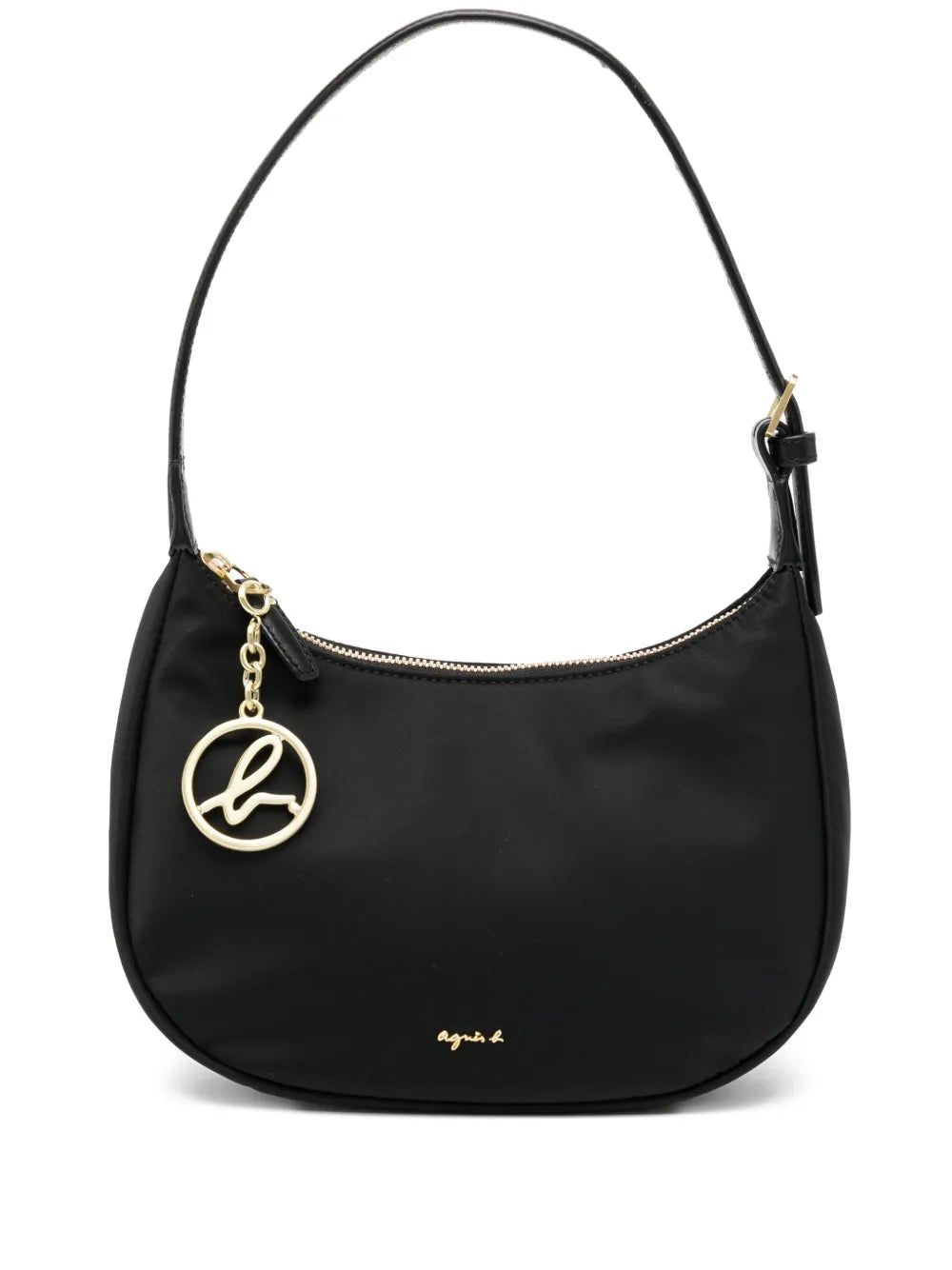 agn? b. small logo-plaque shoulder bag