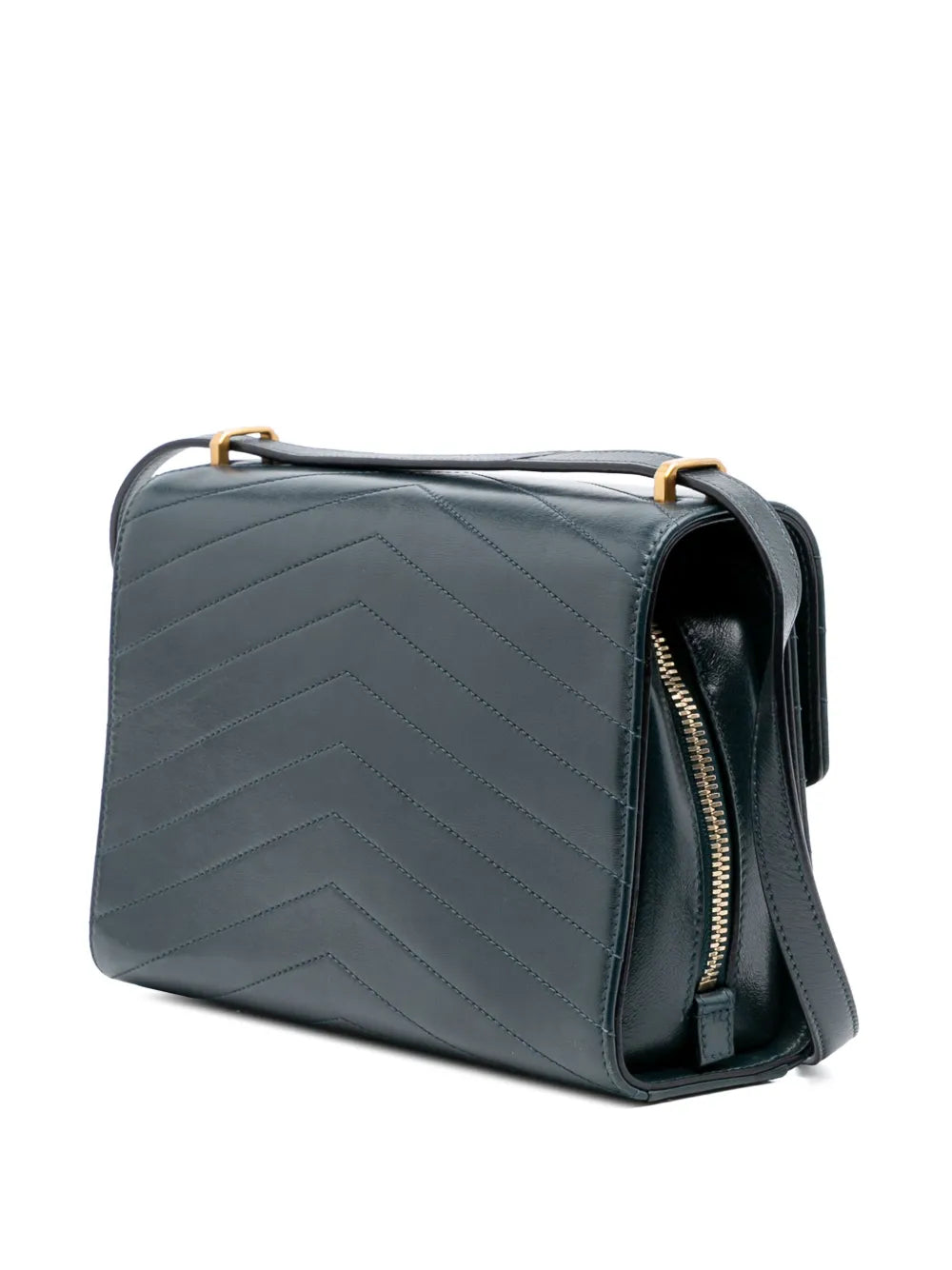 Pre-OwnedCHANEL Pre-Owned2018-2019 CC Chevron Calfskin Medal Flap crossbody bag