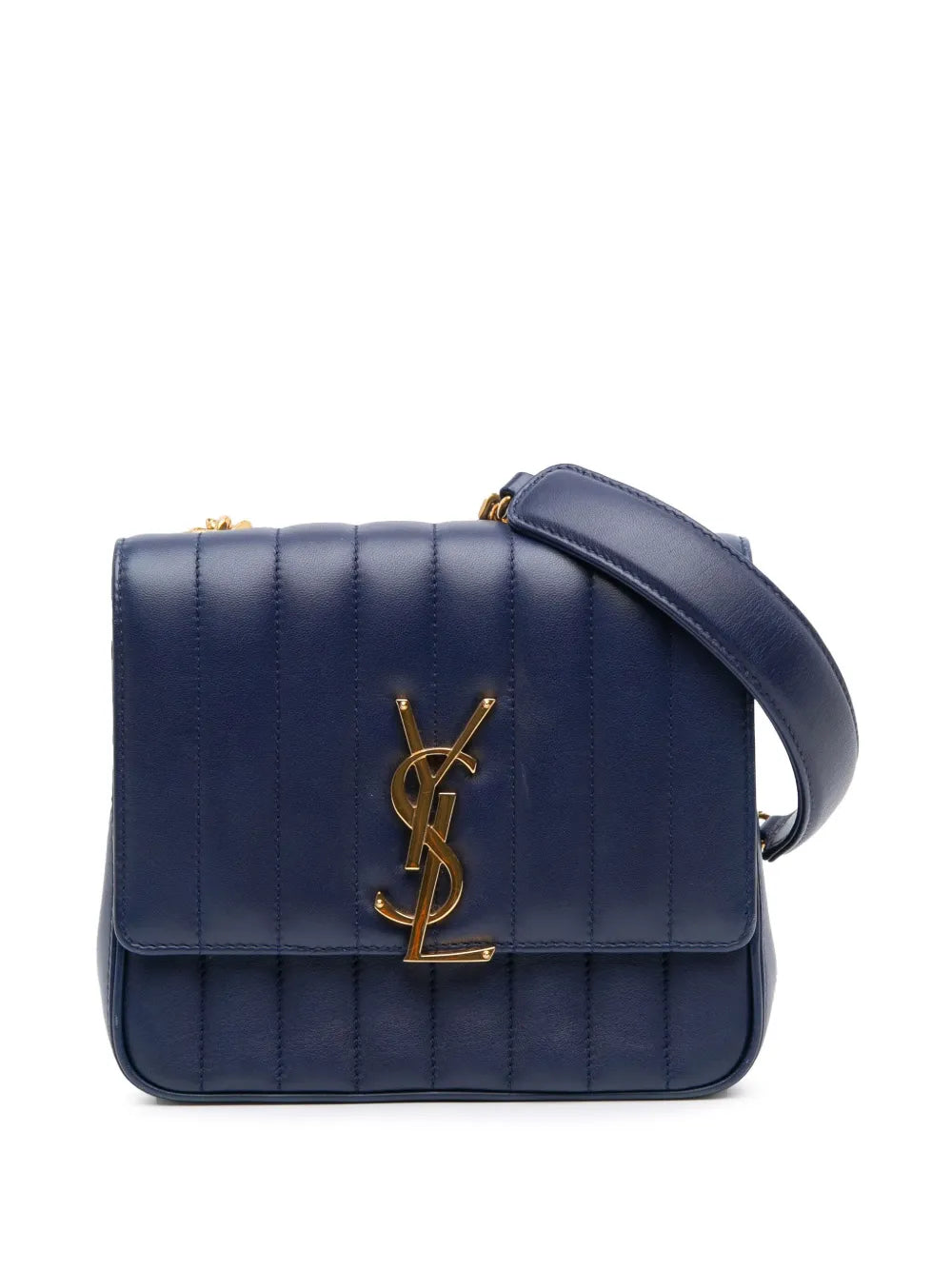 Pre-OwnedSaint Laurent Pre-Owned2018 Medium Lambskin Monogram Vicky Chain Bag crossbody bag