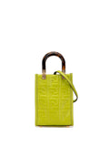 Pre-OwnedFendi Pre-Owned2010-2025 Mini Zucca Embossed Leather Sunshine Shopper Tote satchel