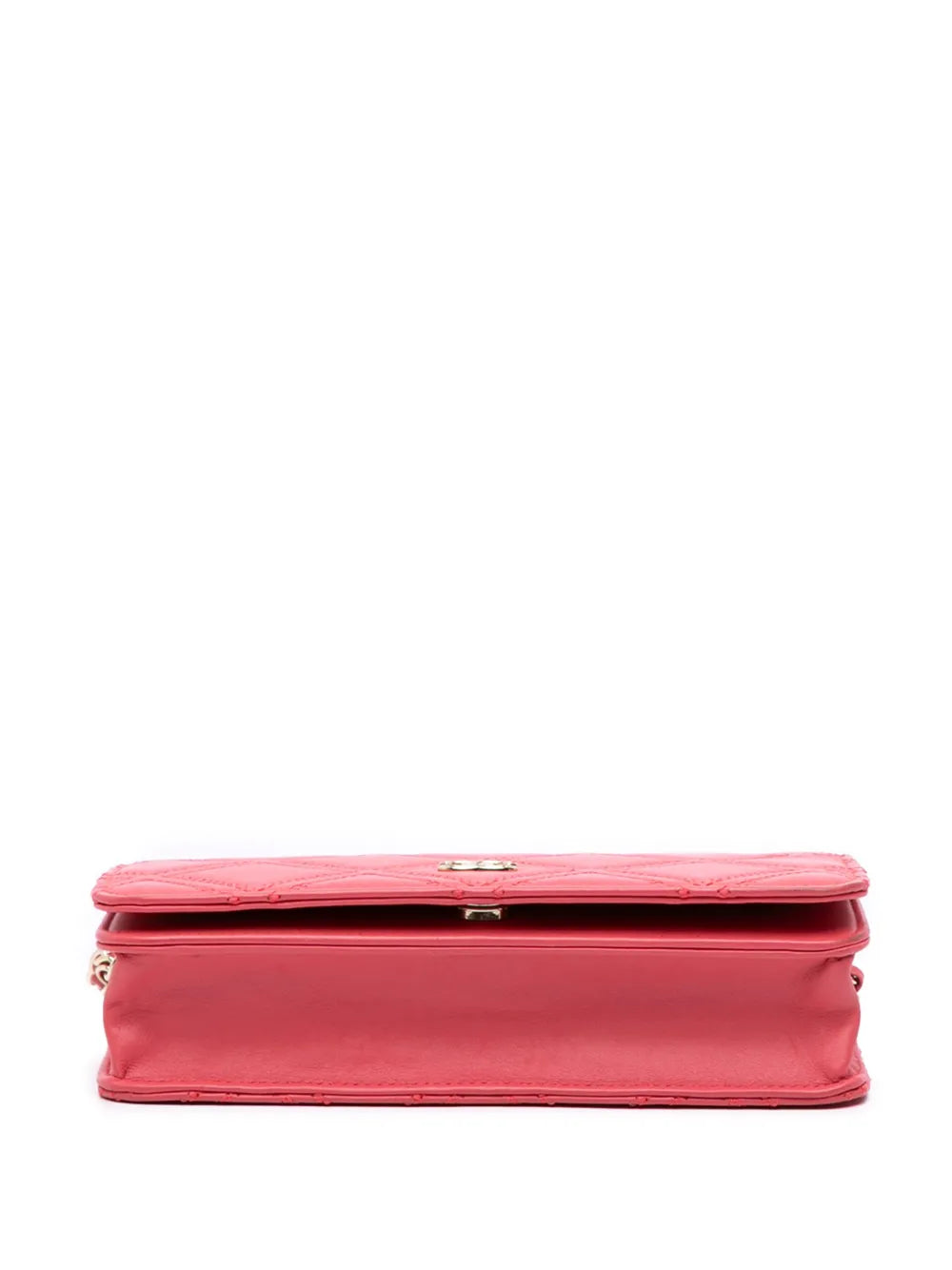 Pre-OwnedCHANEL Pre-Owned2017-2018 Quilted Lambskin Double Stitch Tassel Wallet On Chain crossbody bag