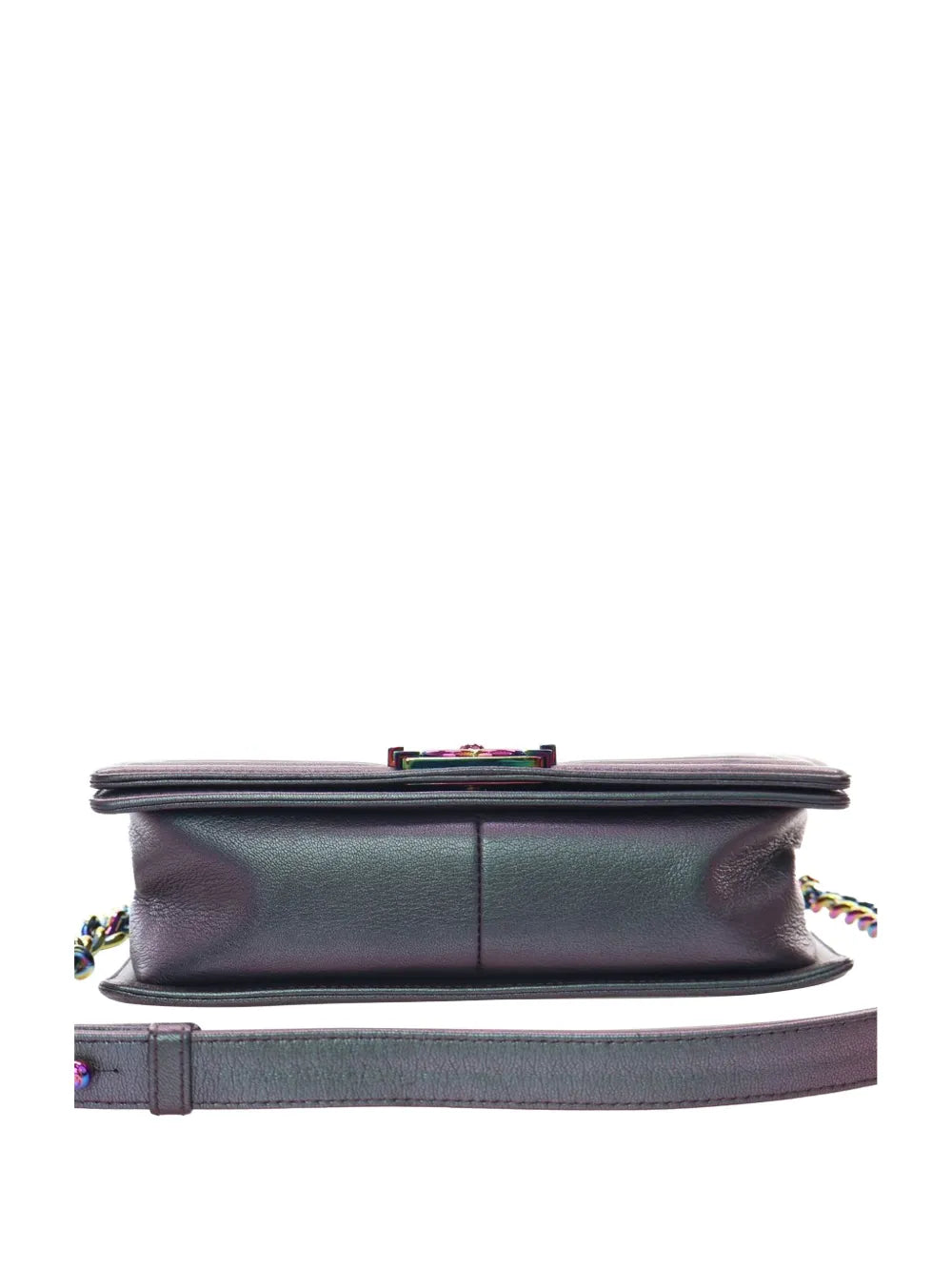 Pre-OwnedCHANEL Pre-Owned2015-2016 Old Medium Quilted Iridescent Goatskin Boy Flap crossbody bag