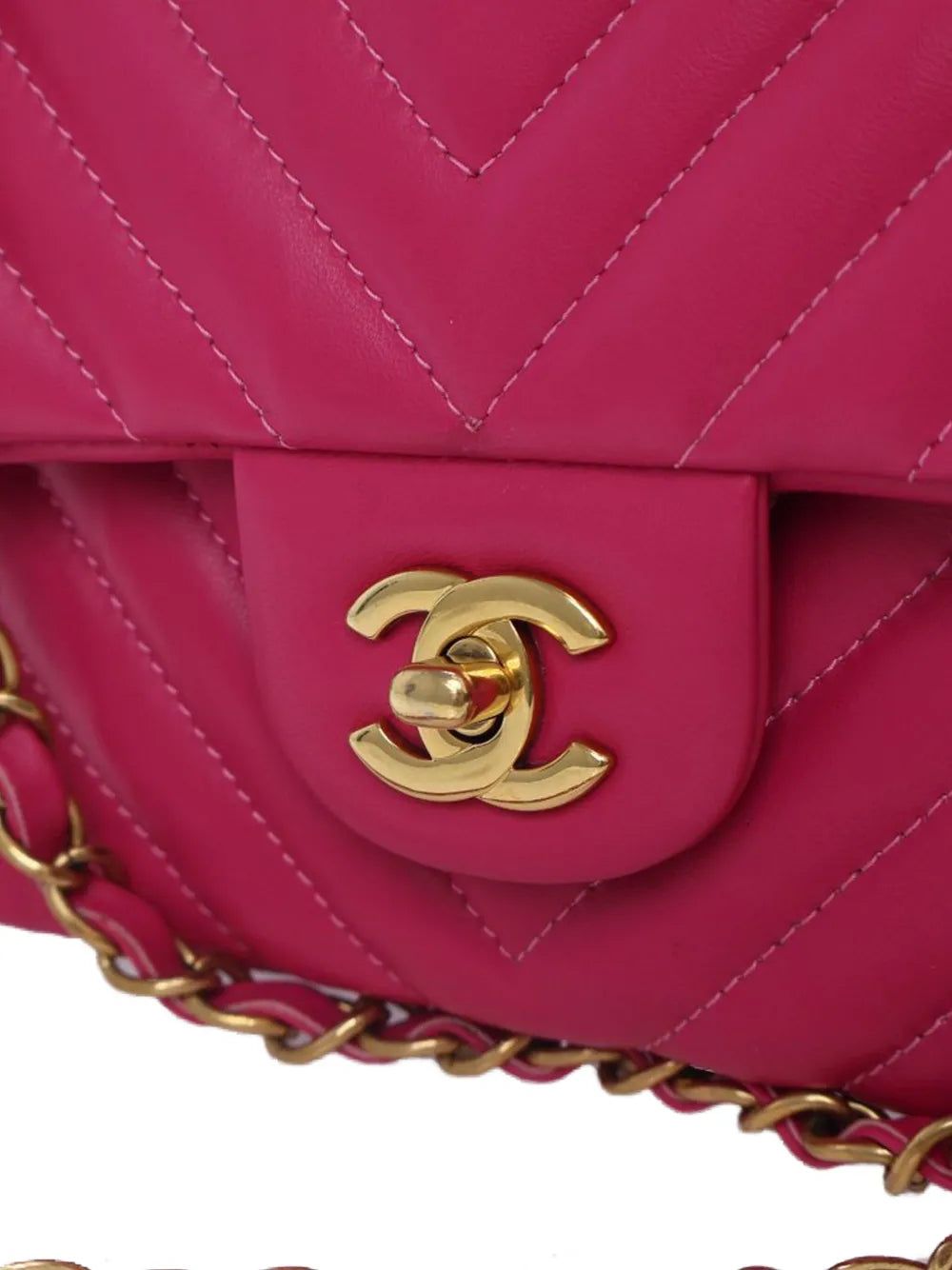 Pre-OwnedCHANEL Pre-Owned2015-2016 Medium Classic Chevron Lambskin Double Flap shoulder bag