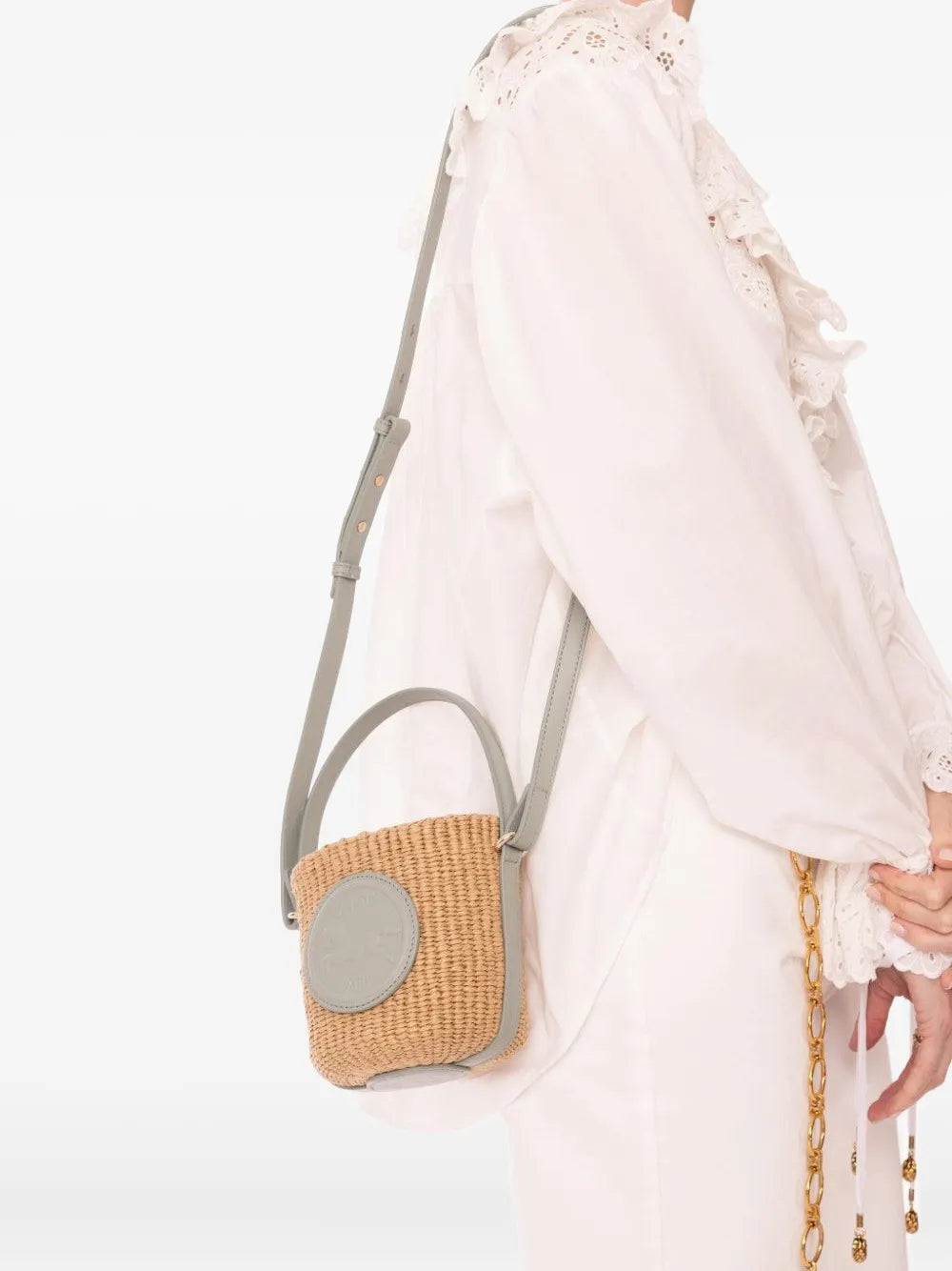 ChloéxMifuko small Horse Medal bucket bag