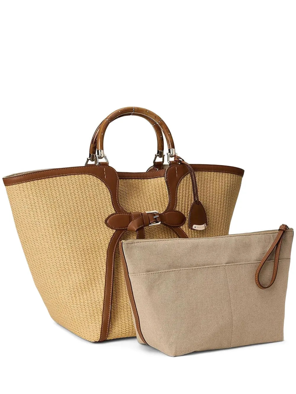 Ralph Lauren Collectionbraided-raffia tote bag