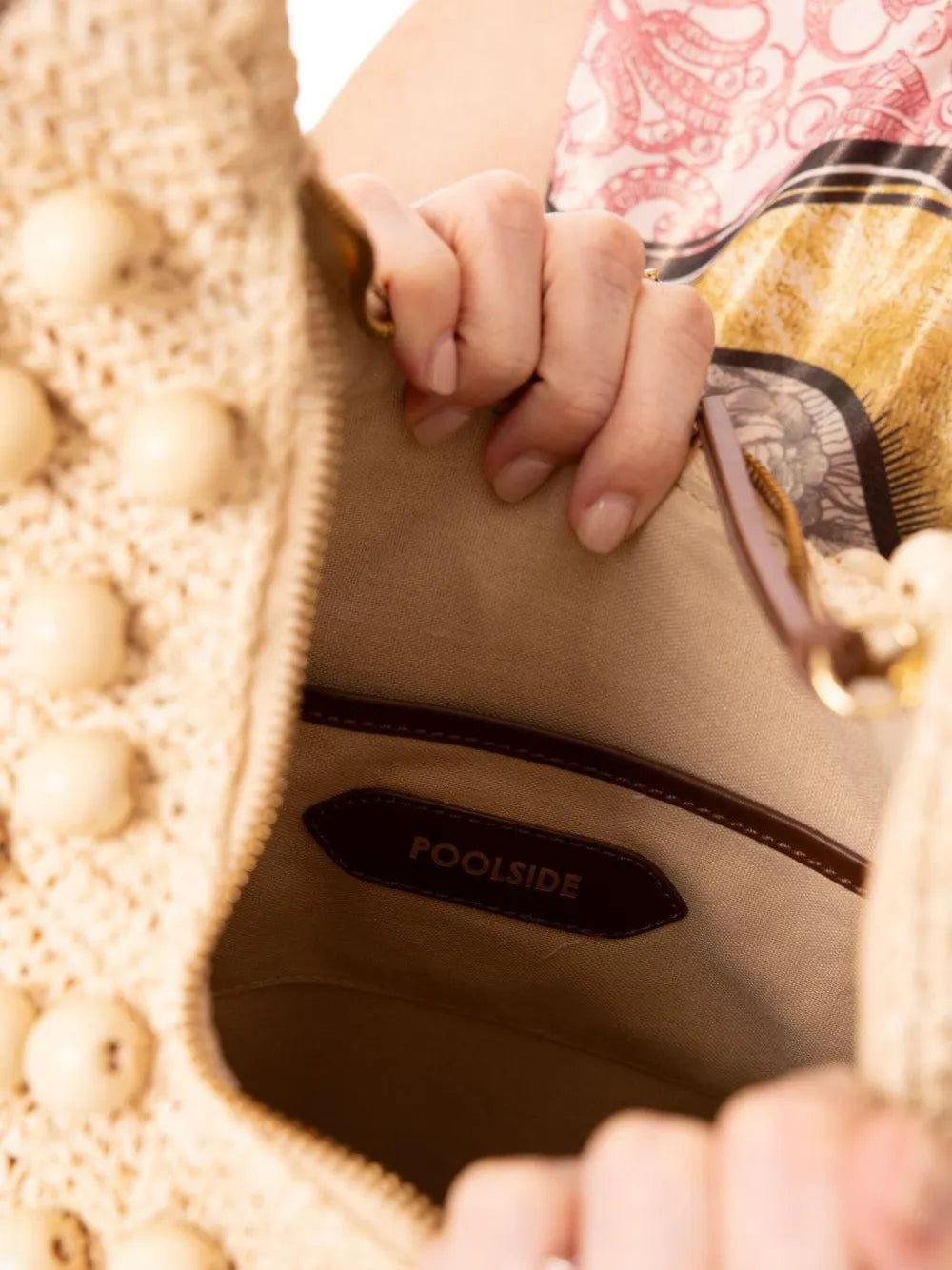 PoolsideThe Brighton beaded tote bag