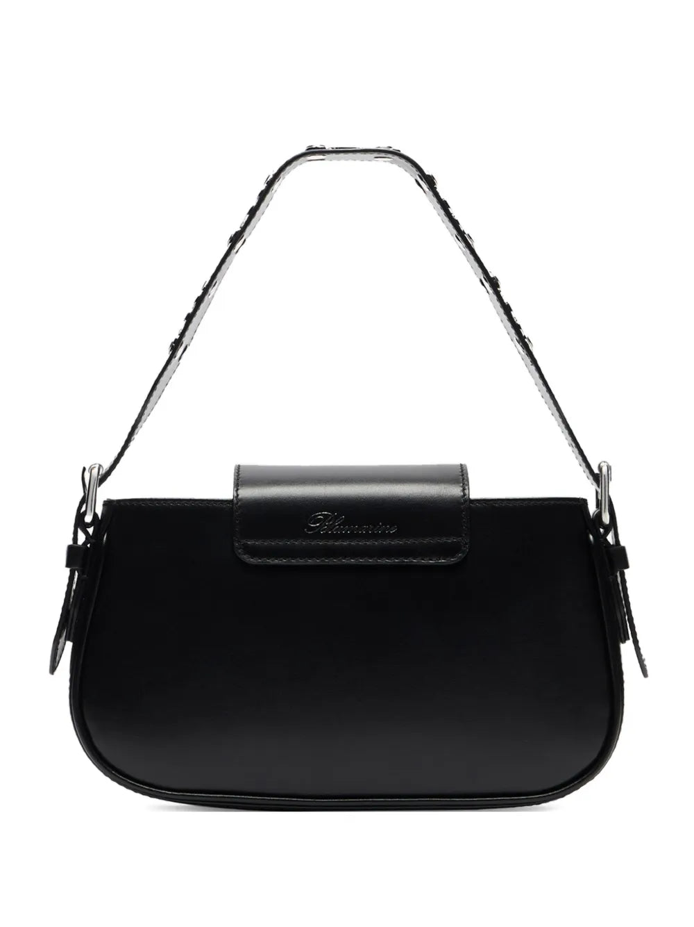 Blumarineflower-embellished leather shoulder bag