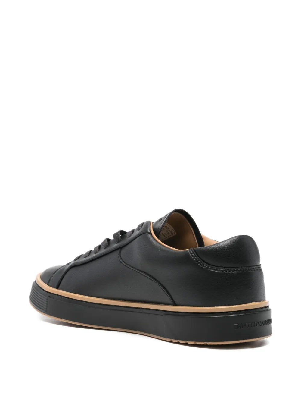 Emporio Armani Leather Lace-Up Sneakers