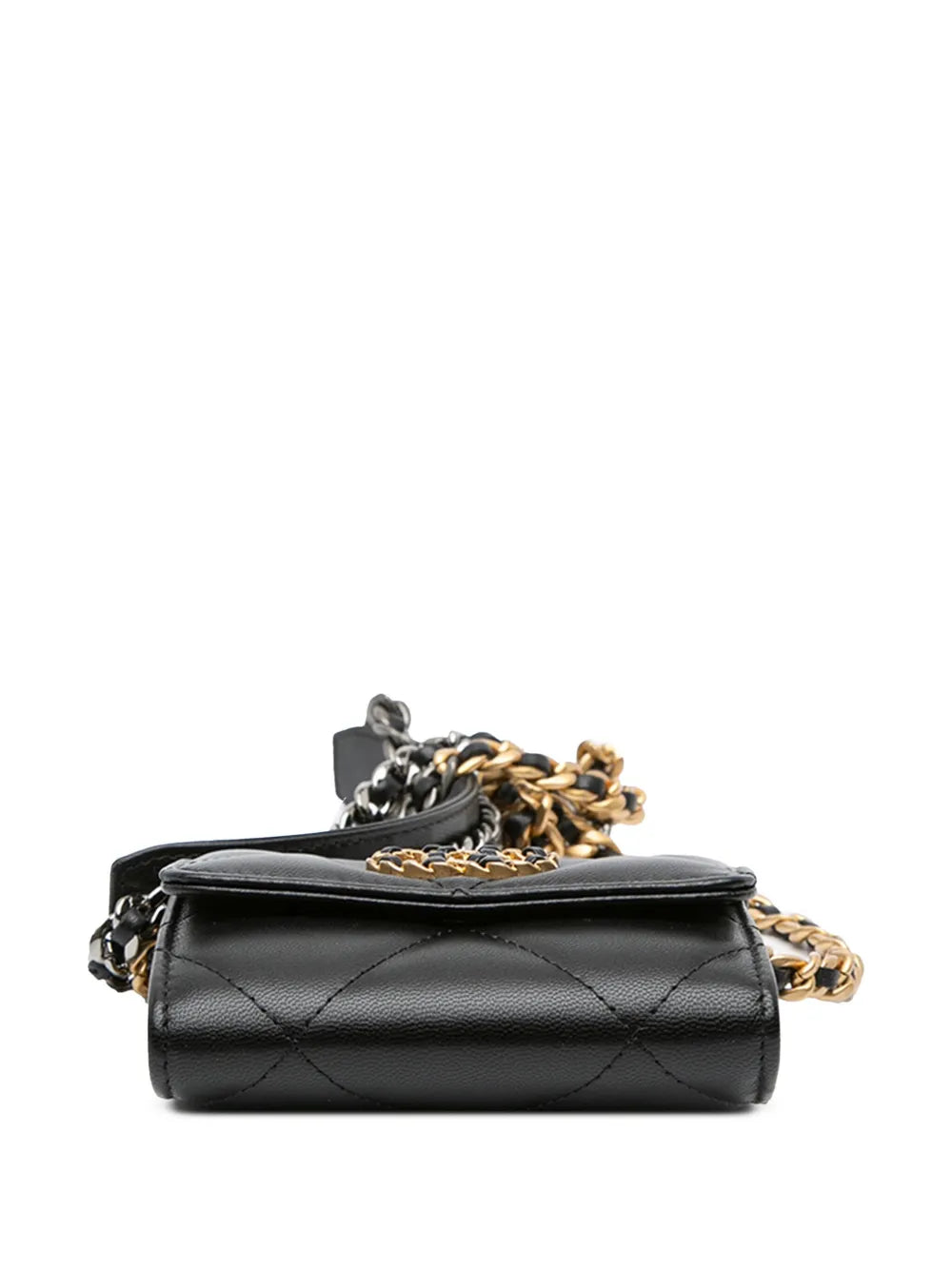 Pre-OwnedCHANEL Pre-Owned2020 Lambskin 19 Flap Coin Purse With Chain crossbody bag
