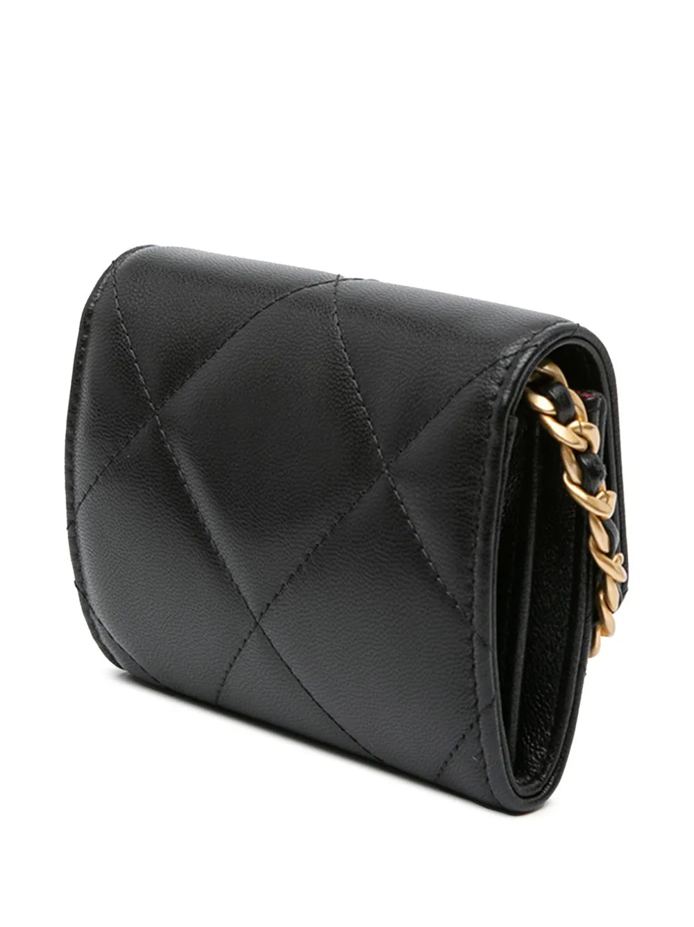 Pre-OwnedCHANEL Pre-Owned2020 Lambskin 19 Flap Coin Purse With Chain crossbody bag