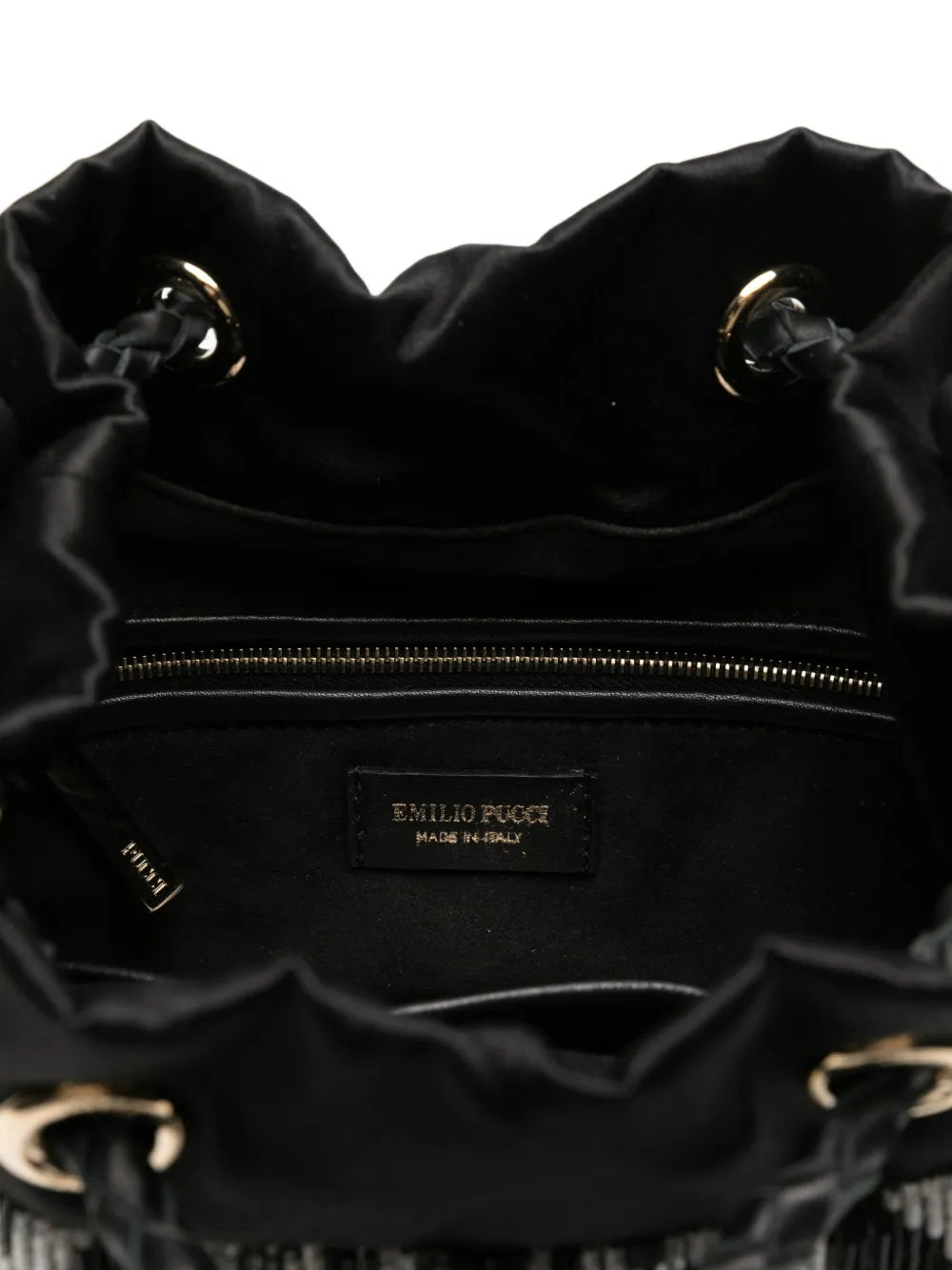 PUCCIbeaded-fringe bucket bag