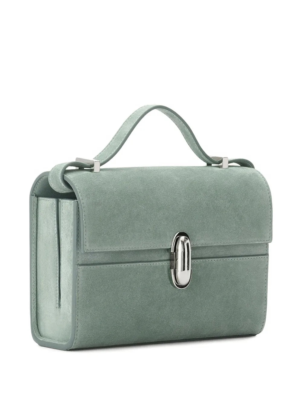 Savette  Symmetry 19 clasp-fastening suede cross body bag