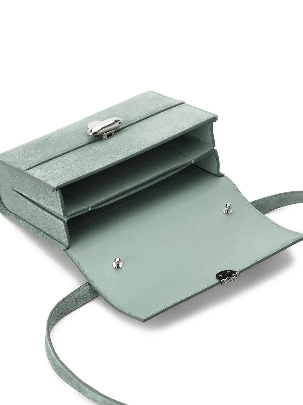 Savette  Symmetry 19 clasp-fastening suede cross body bag