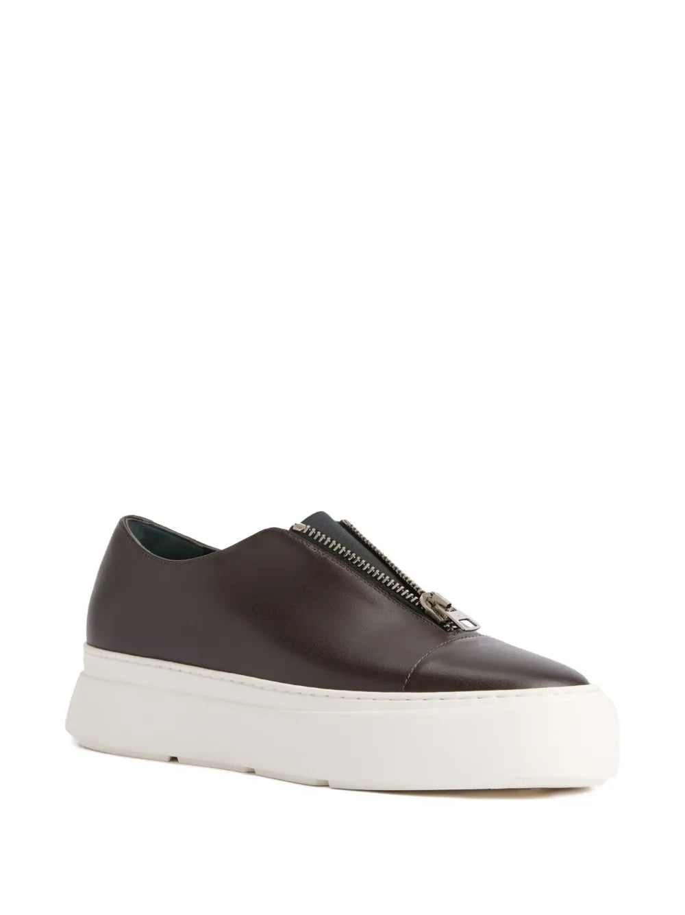 Giuseppe Zanotti Mike Elastic Leather Zipper Slip-Ons
