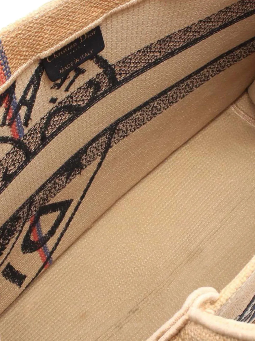 Pre-OwnedChristian Dior Pre-Owned2018-2025 Medium Jute Embroidered Book tote bag
