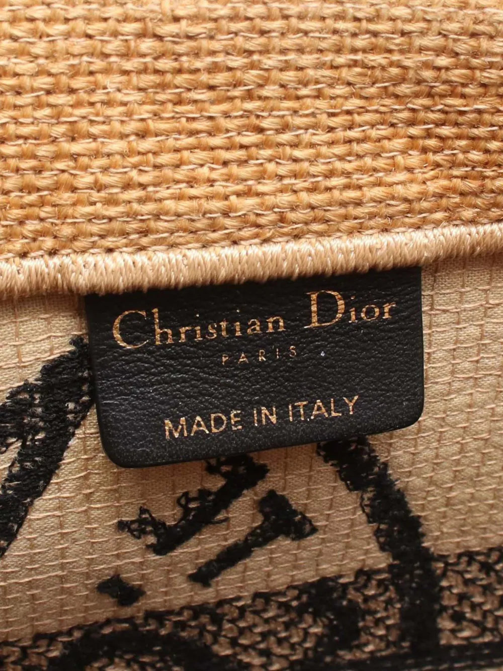 Pre-OwnedChristian Dior Pre-Owned2018-2025 Medium Jute Embroidered Book tote bag