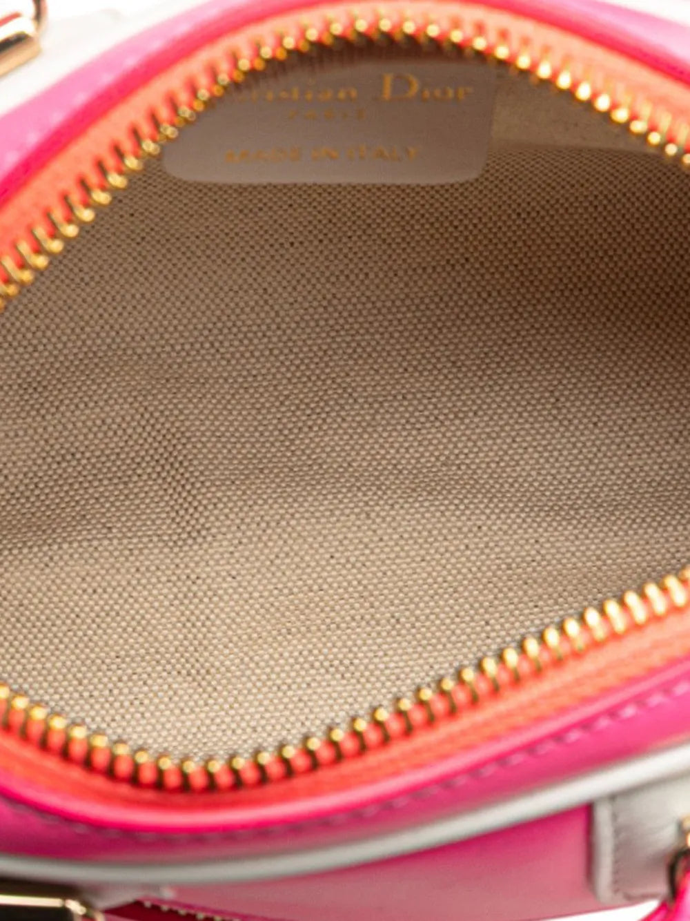 Pre-OwnedChristian Dior Pre-Owned2022 Micro Leather Dior Vibe Zip Bowling Bag satchel