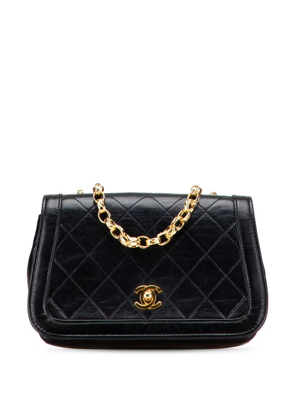 Pre-OwnedCHANEL Pre-Owned2014 CC Quilted Lambskin Bijoux Chain Curved Full Flap crossbody bag