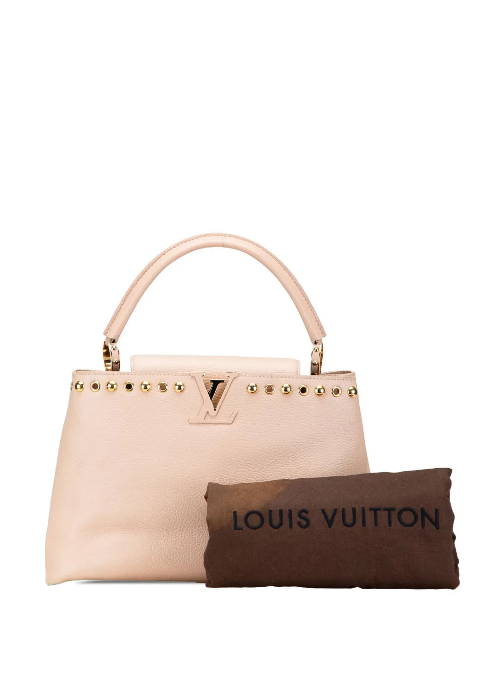 Pre-OwnedLouis Vuitton Pre-Owned2017 Taurillon Studdy Capucines MM satchel