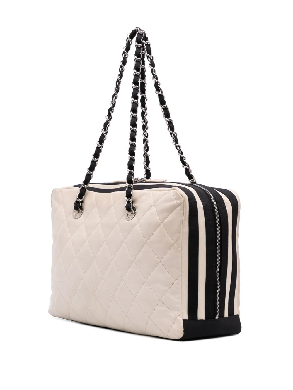 Pre-OwnedCHANEL Pre-Owned2009-2010 CC Quilted Lambskin Zip shoulder bag