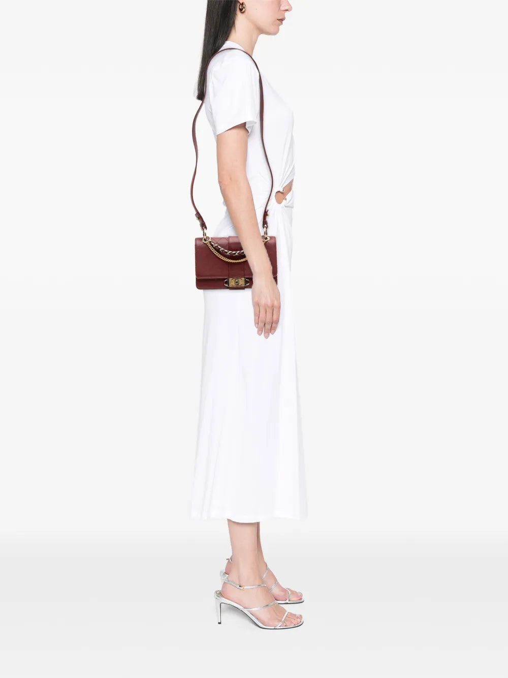 Pre-OwnedCHANEL Pre-Owned2018 CC Stitched Calfskin Chain Flap satchel