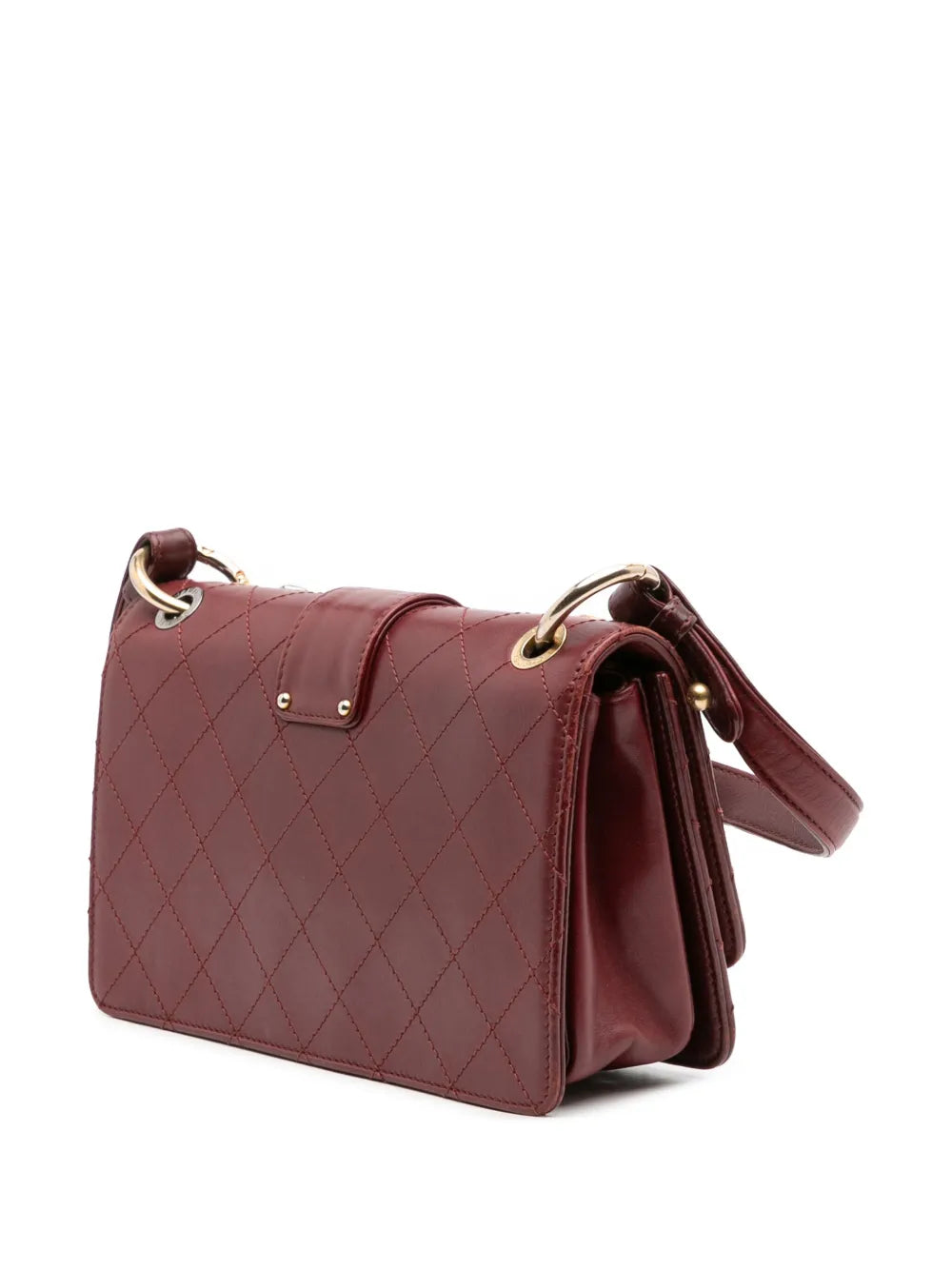 Pre-OwnedCHANEL Pre-Owned2018 CC Stitched Calfskin Chain Flap satchel