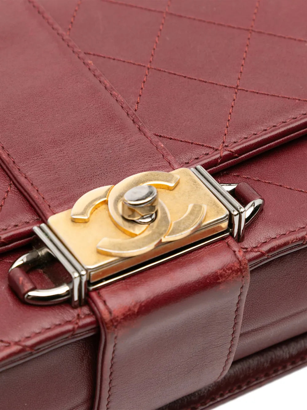 Pre-OwnedCHANEL Pre-Owned2018 CC Stitched Calfskin Chain Flap satchel