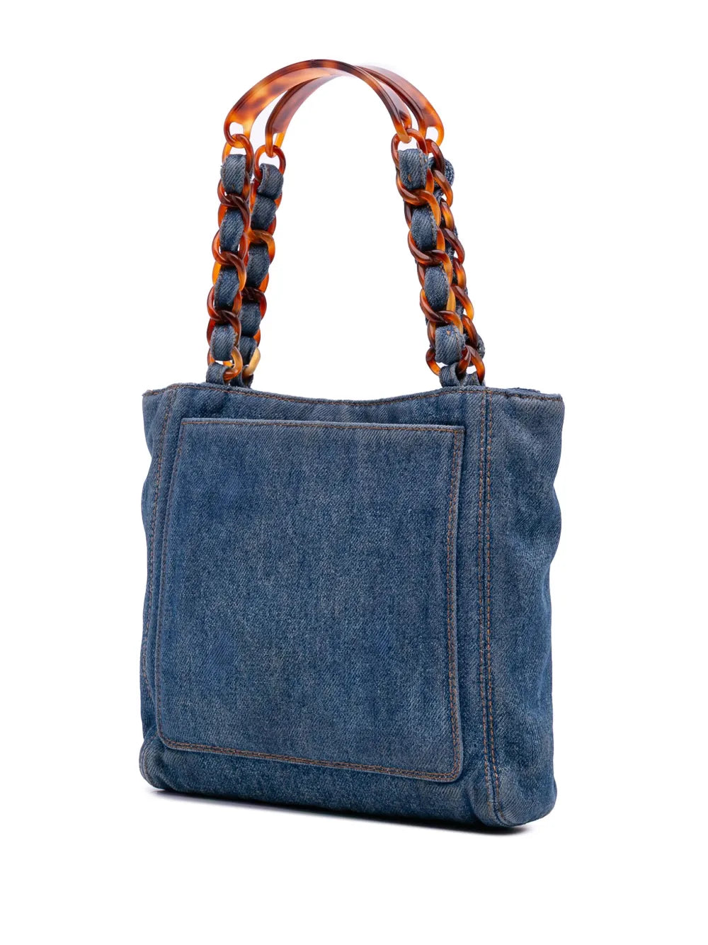 Pre-OwnedCHANEL Pre-Owned1997-1999 Small CC Stitched Denim tote bag