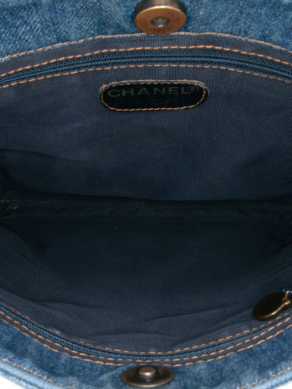 Pre-OwnedCHANEL Pre-Owned1997-1999 Small CC Stitched Denim tote bag