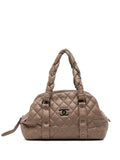 Pre-OwnedCHANEL Pre-Owned2005-2006 Distressed Lambskin Lady Braid Bowler Bag shoulder bag
