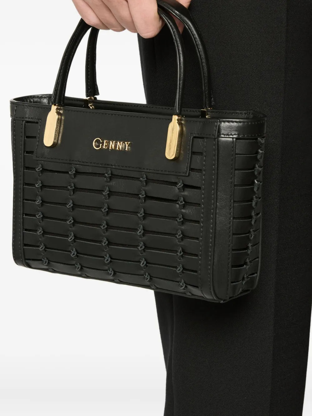 Gennylogo-lettering tote bag