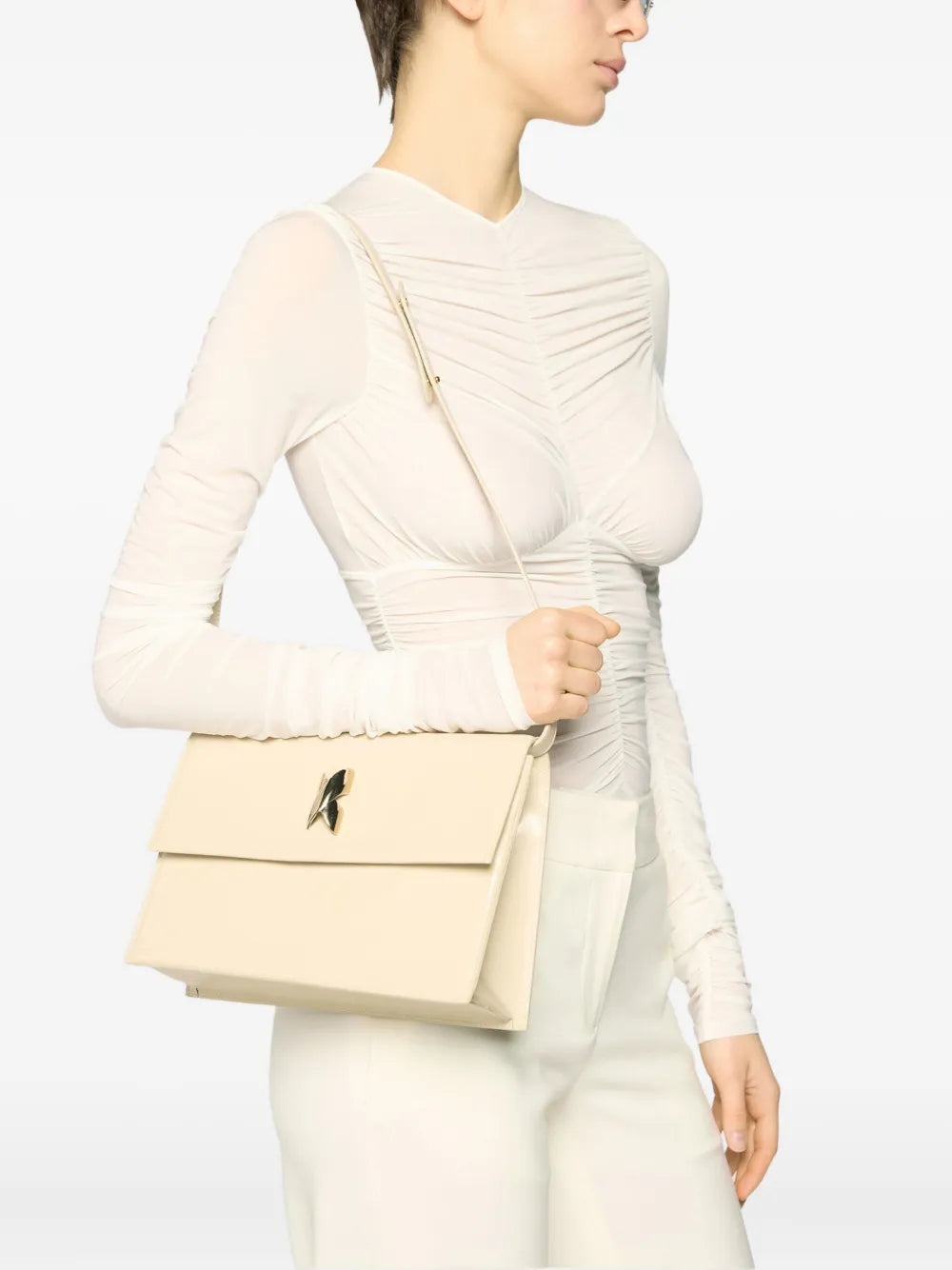 Gennysmall leather clutch bag
