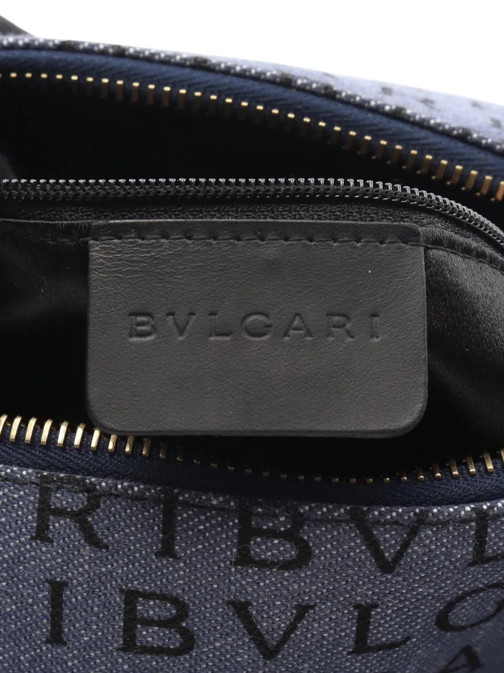 Pre-OwnedBvlgari Pre-Owned2000-2025 Logomania Denim B Zero1 Cylinder crossbody bag