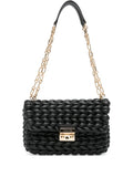 Michael Michael Korsbraided-leather chain-strap satchel bag