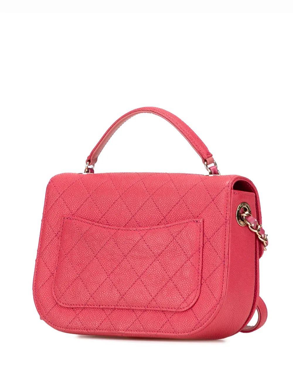 Pre-OwnedCHANEL Pre-Owned2018 Small Caviar Paris Cuba Thread Around Flap satchel