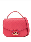 Pre-OwnedCHANEL Pre-Owned2018 Small Caviar Paris Cuba Thread Around Flap satchel