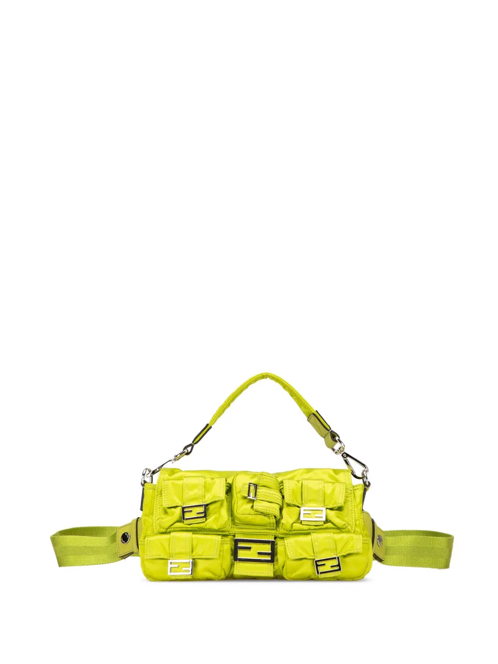 Pre-OwnedFendi Pre-Owned2010-2025 Nylon Multipocket Convertible Baguette satchel