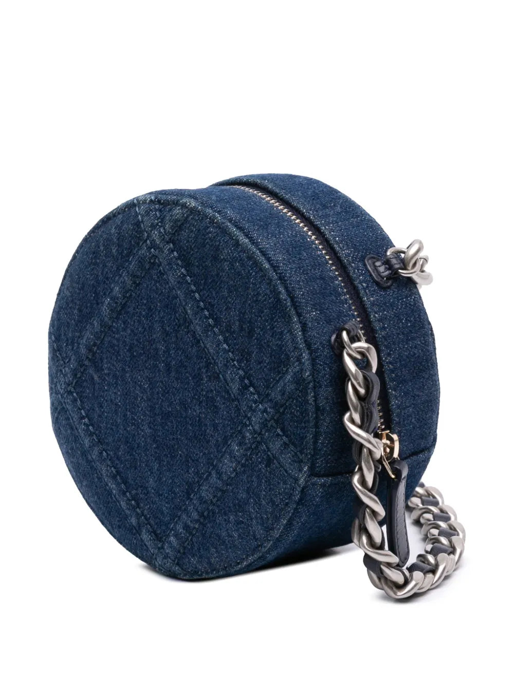 Pre-OwnedCHANEL Pre-Owned2021 Denim 19 Round Clutch with Chain satchel