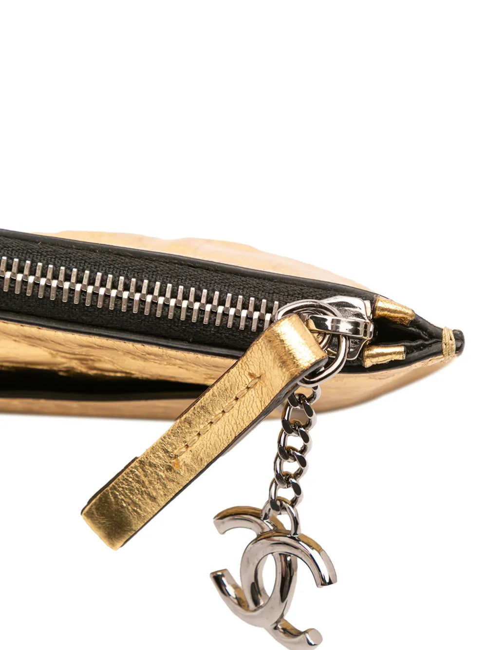 Pre-OwnedCHANEL Pre-Owned2015-2016 Metallic Lambskin Je Ne Suis Pas En Solde clutch bag