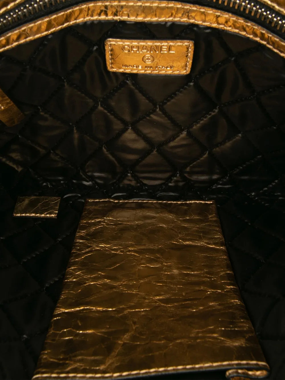 Pre-OwnedCHANEL Pre-Owned2015-2016 Metallic Lambskin Je Ne Suis Pas En Solde clutch bag