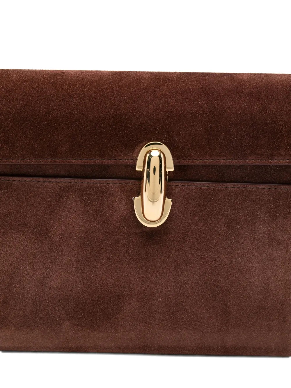 Savette suede clasp shoulder bag