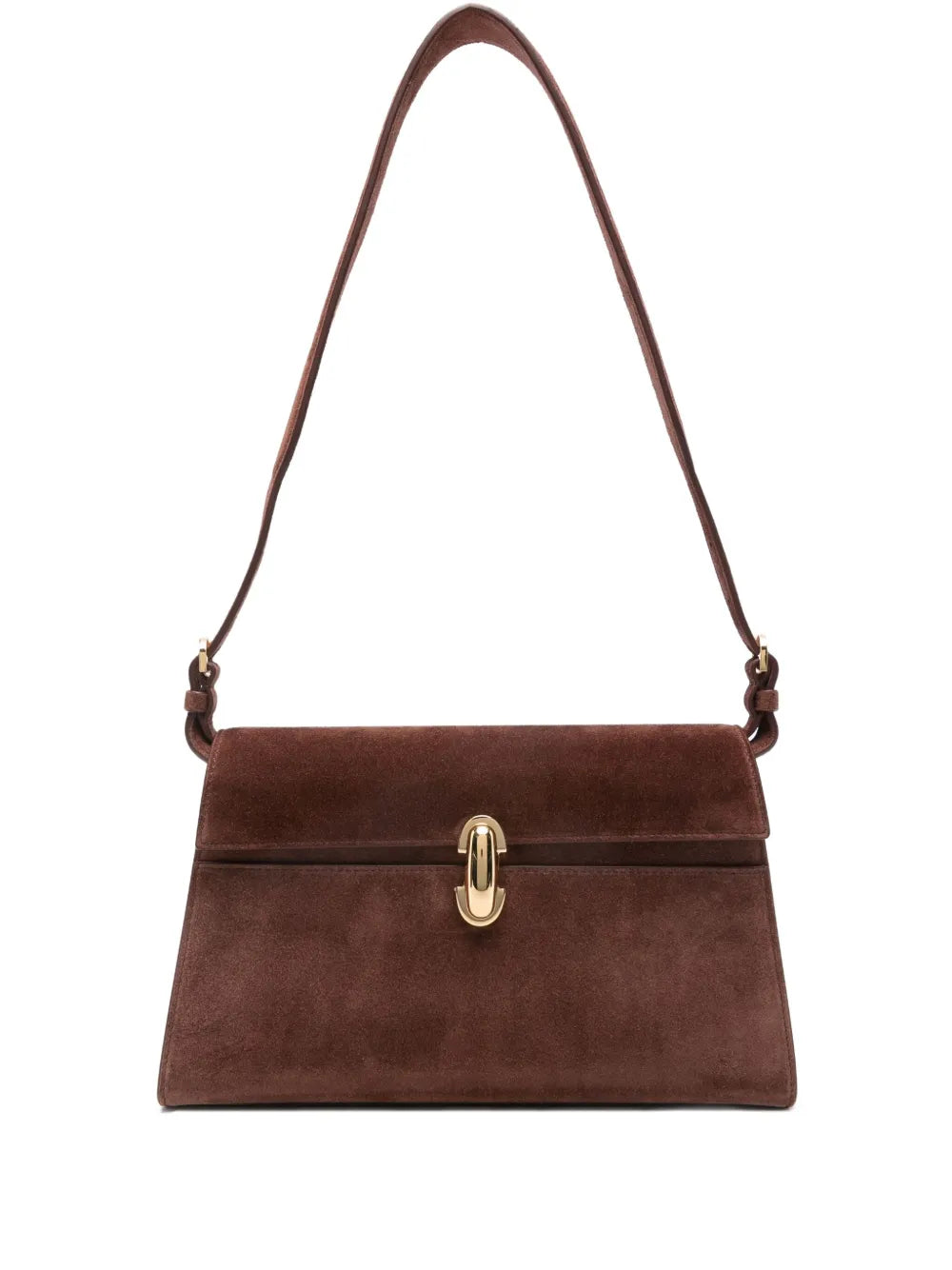 Savette suede clasp shoulder bag