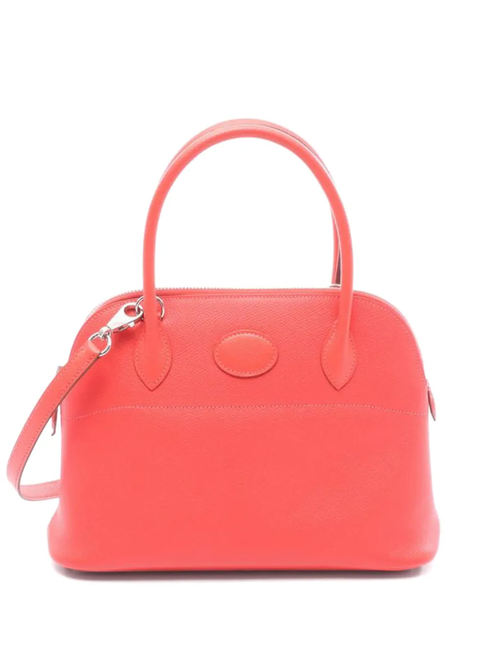Pre-OwnedHermre-OwnedBolide 27 rose jaipur Handbag Veau epsom Pink red silver hardware 2WAY Q stamp