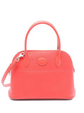 Pre-OwnedHermre-OwnedBolide 27 rose jaipur Handbag Veau epsom Pink red silver hardware 2WAY Q stamp