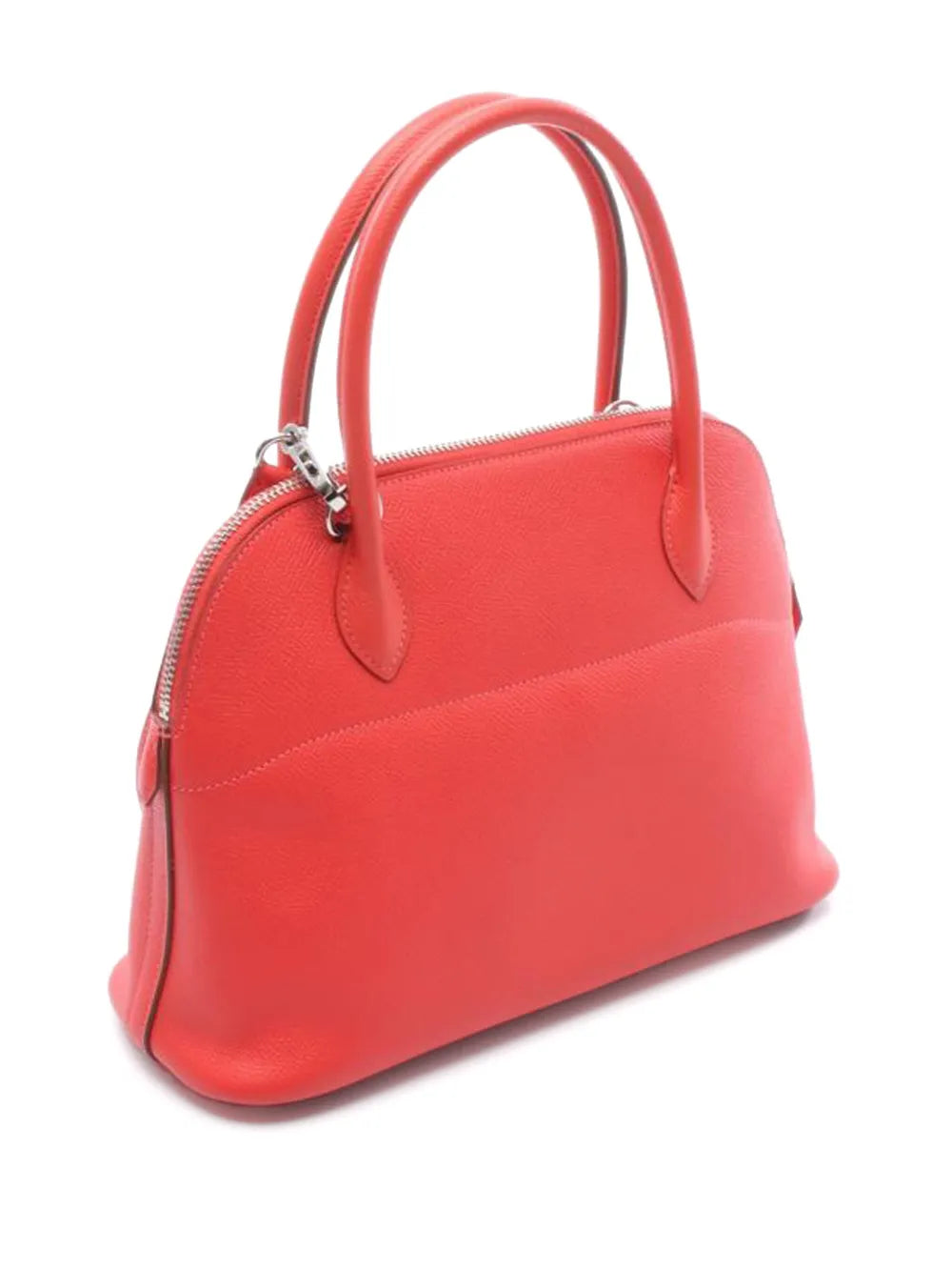 Pre-OwnedHermre-OwnedBolide 27 rose jaipur Handbag Veau epsom Pink red silver hardware 2WAY Q stamp