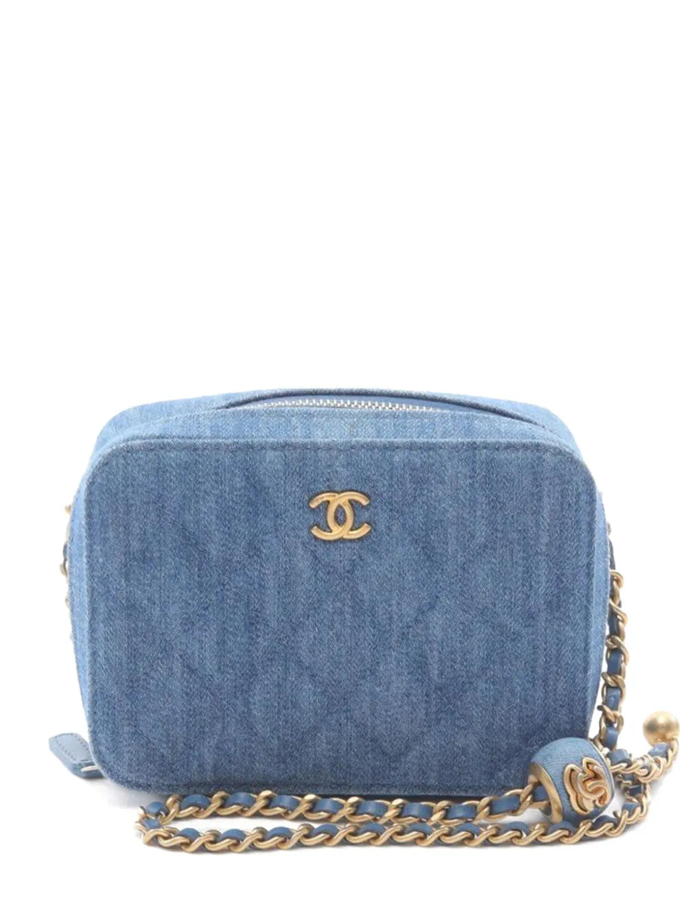 Pre-OwnedCHANEL Pre-Owned2021-2022 quilted denim shoulder bag